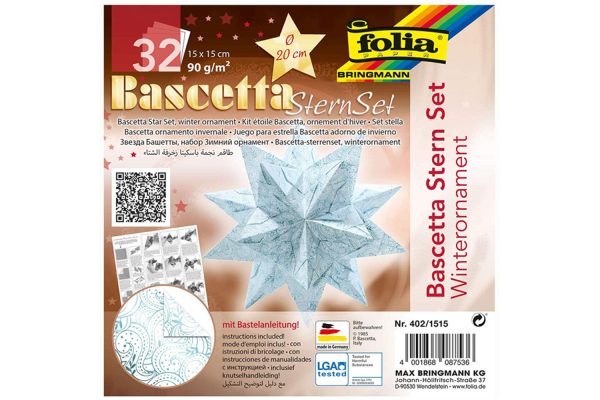 Folia Bascetta Star Set 15x15 Kış Motifi Beyaz