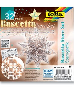Folia Bascetta Star Set 15x15 Yıldız Grafik Beyaz