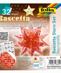 Folia Bascetta Star Set 15x15 Yıldız GrafikKırmızı