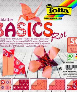 Folia Origami Kağıt 15x15 Basic Kırmızı 50tabaka