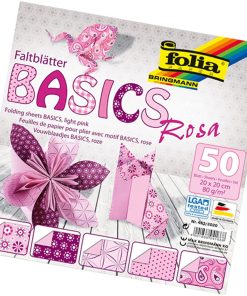 Folia Origami Kağıt 20x20 Basics Pembe 50tabaka