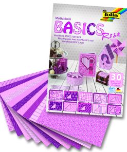 Folia Motiv Blok 24x34 Basics Pink 30tabaka
