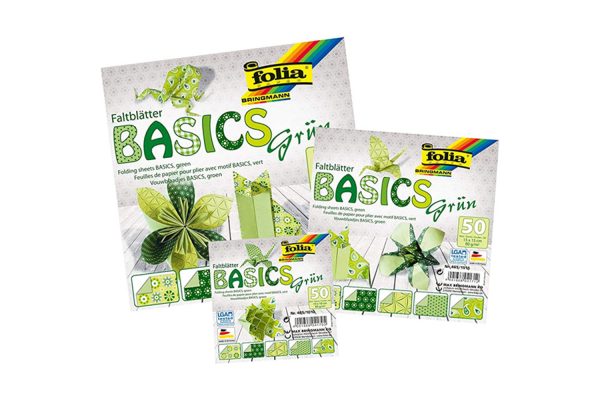 Folia Origami Kağıt 15x15 Basics Yeşil 50tabaka