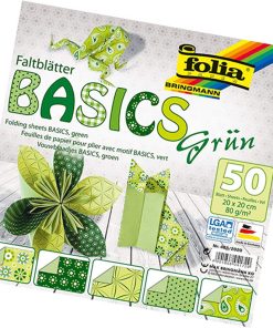Folia Origami Kağıt 20x20 Basics yeşil 50tabaka