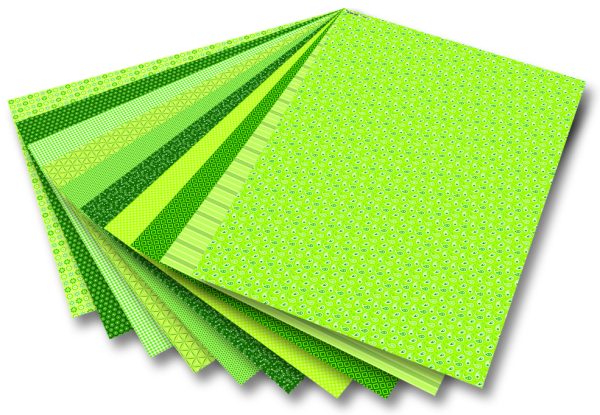 Folia Motiv Karton 50x70 Basics Yeşil 10tabaka