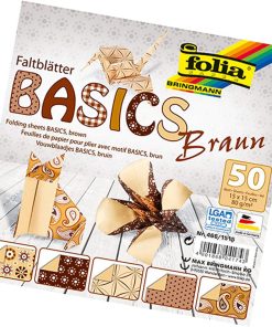 Folia Origami Kağıt 15x15 Basics Kahve 50tabaka