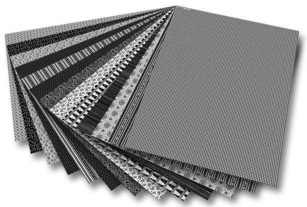 Folia Motiv Karton 50X70 Siyah-Beyaz 13tabaka