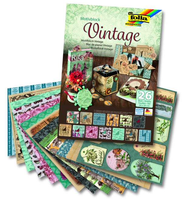 Folia Motiv Blok 24x34 Vintage 13 desen 26tabaka