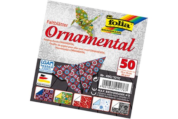 Folia Origami Kağıt 10x10 Motif süs 50tabaka