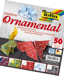 Folia Origami Kağıt 15x15 Motif süs 50tabaka