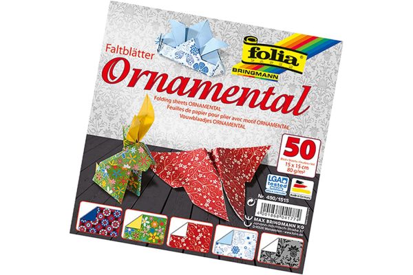 Folia Origami Kağıt 15x15 Motif süs 50tabaka