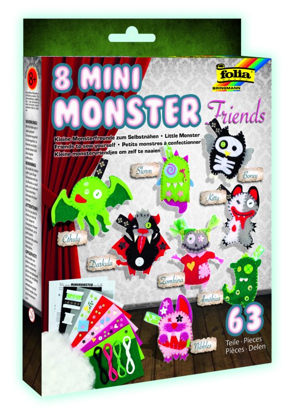 Folia Keçe Set Mini Canavarlar 8 karakter