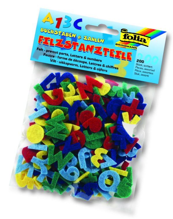 Folia Keçe Şekiller Harfler 200 adet