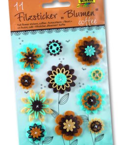 Folia Keçe Çiçek Stiker Coffee 11 çeşit