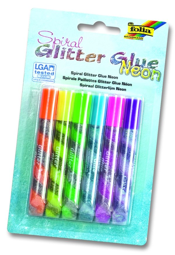 Folia Glitter-Glue Parlak yapıştırıcı set neon