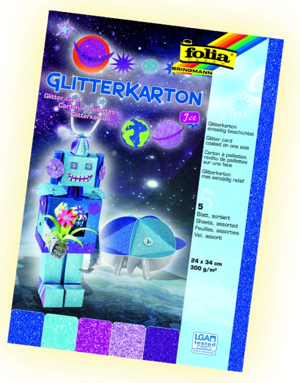 Folia Simli Karton 24X34cm 5 renk ice