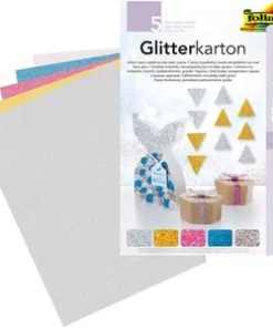 Folıa Glitter Karton 5Adet
