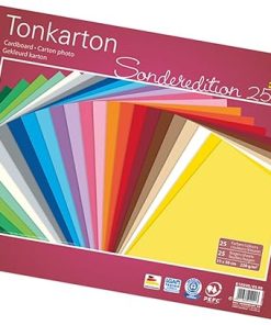 Folia Fon Kartonu 220gsm 35x50 25 renk 25 Tabaka