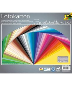 Folia Fon Kartonu 300gsm 25x35cm 50 renk 50 Tabaka