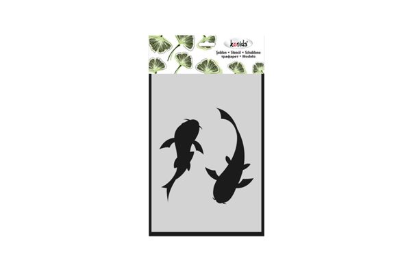 Kosida Stencil 15x20cm İkili Balık