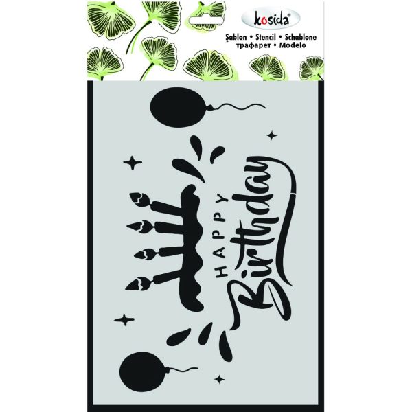 Kosida Stencil 20x30cm Doğum Günü