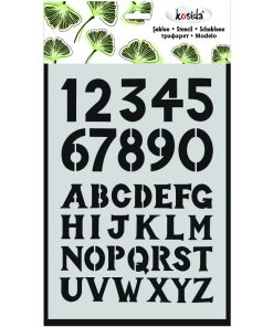 Kosida Stencil 20x30cm Harfler - Rakamlar