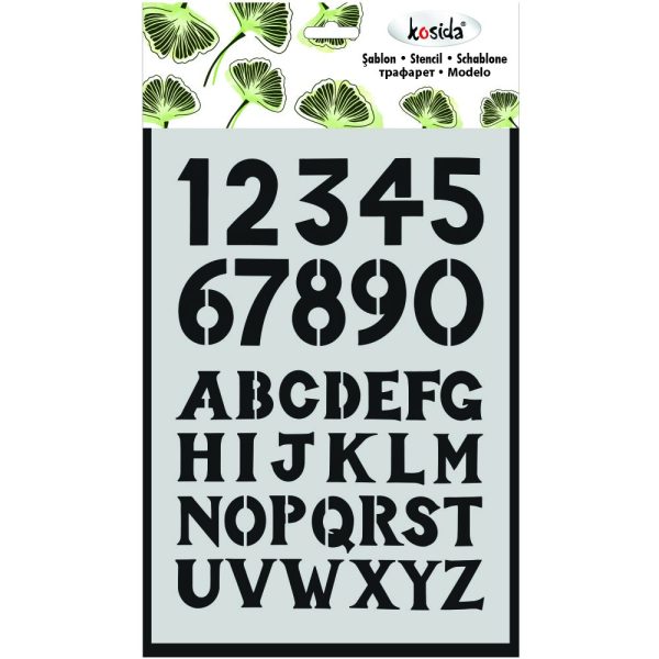 Kosida Stencil 20x30cm Harfler - Rakamlar