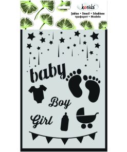 Kosida Stencil 20x30cm Bebek Geliyor