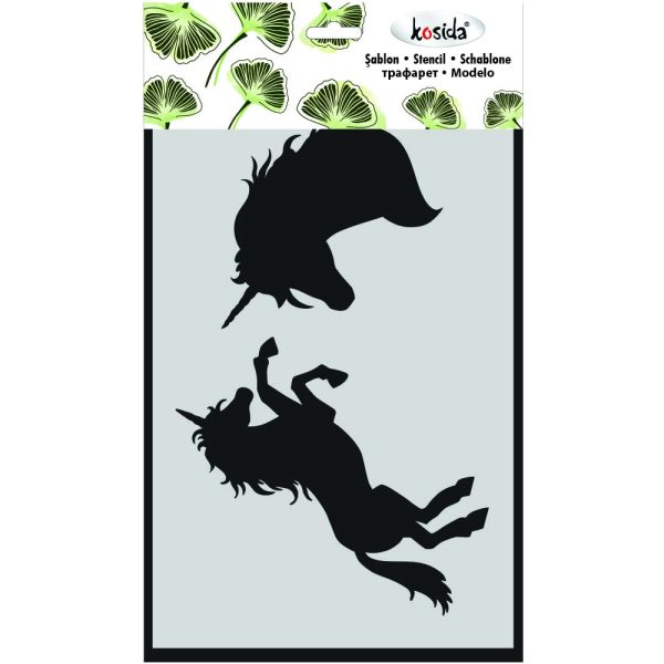 Kosida Stencil 20x30cm Unicorn