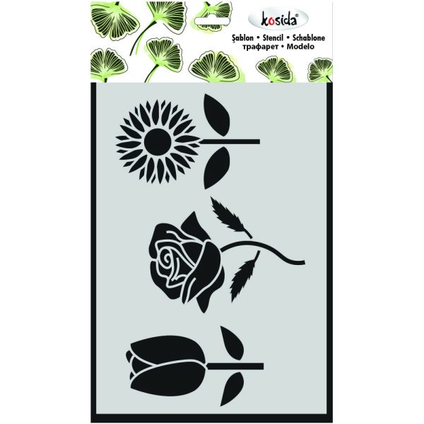 Kosida Stencil 20x30cm Çiçek Bahçesi