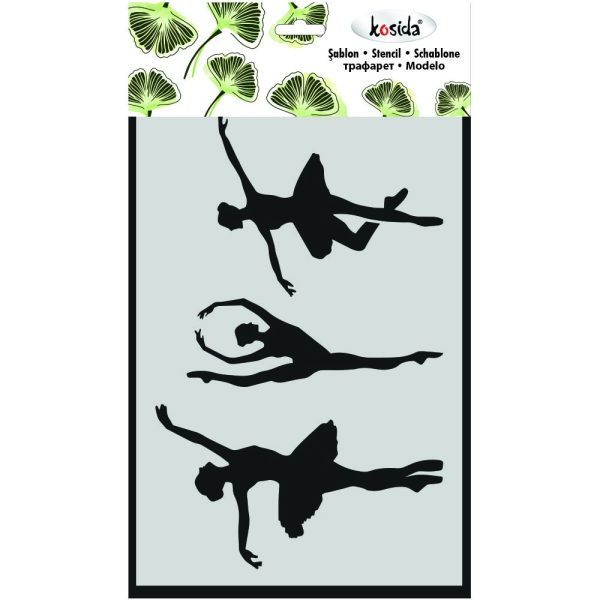 Kosida Stencil 20x30cm Balerinler