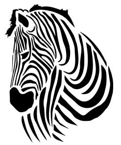 Kosida Stencil 20x30cm Zebra