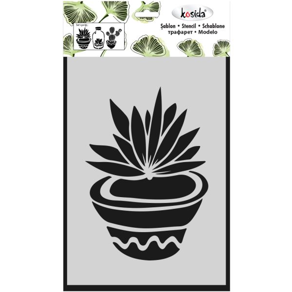 Kosida Stencil Set 20x30cm Kaktüsler 3 adet