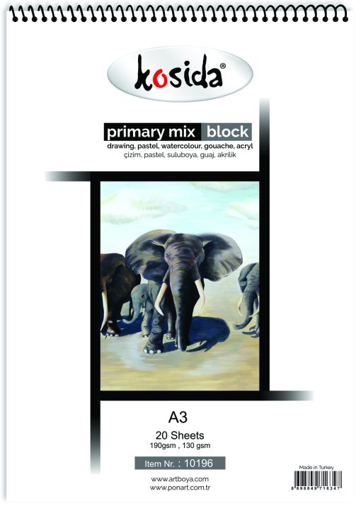 Kosida Primary Mix Block A3 130,190gsm 20 yaprak