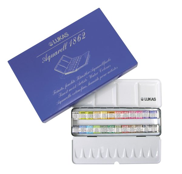Lukas 1862 Aquarell Set 24x1/2 Tablet