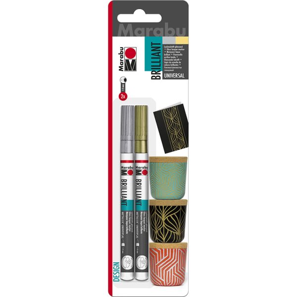 Marabu Brillant Marker Set 1-2mm 2 Renk