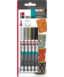 Marabu Brillant Marker Set 1-2mm 5 Renk