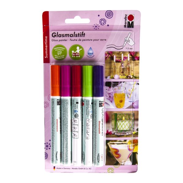 Marabu Glass Painter Set Summertime 5 Renk