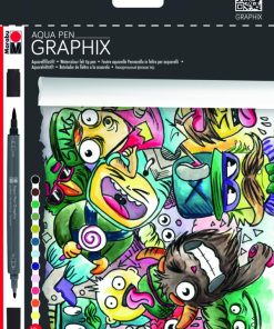Marabu Aqua Pen Graphix Mega Mash 12 Renk