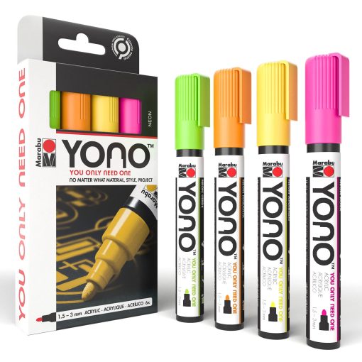 Marabu YONO Marker Set NEON, 4x1.5-3mm