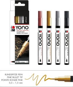 Marabu YONO Marker Set METAL, 4x1.5-3mm