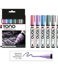 Marabu YONO Marker Set PASTEL 6x1.5-3mm