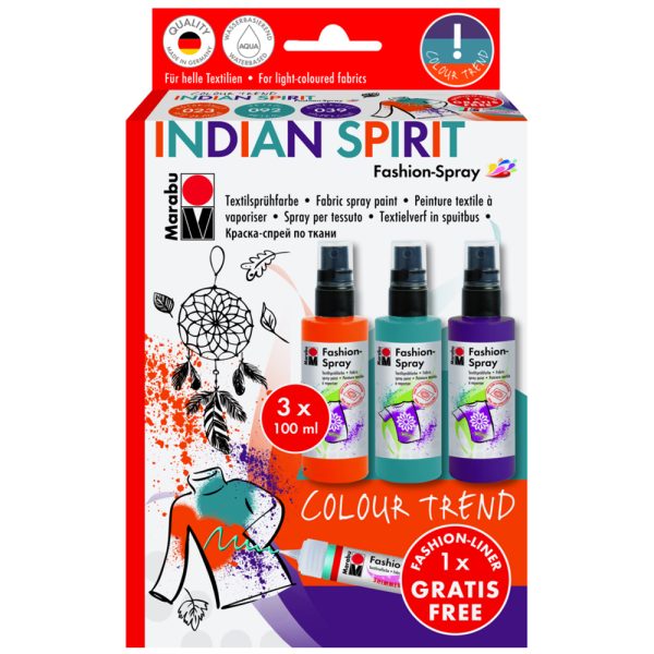 Marabu Fashion Spray Set 3 Renk Indian Spirit