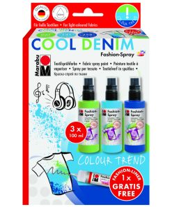 Marabu Fashion Spray Set 3 Renk Cool Denim
