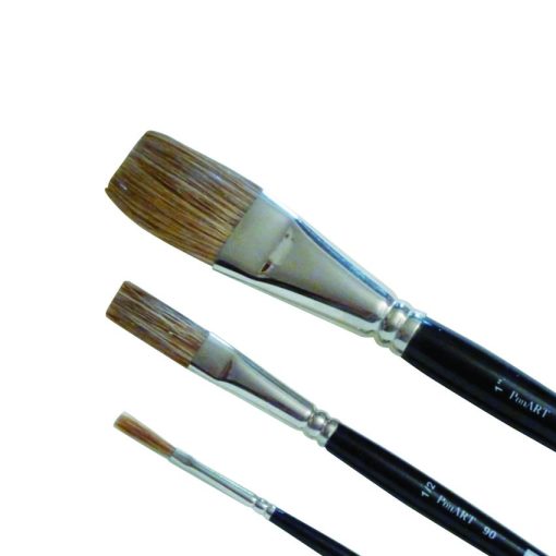 PonART 90-1/8 Açık Öküz Tüyü Yassı Suluboya Fırça