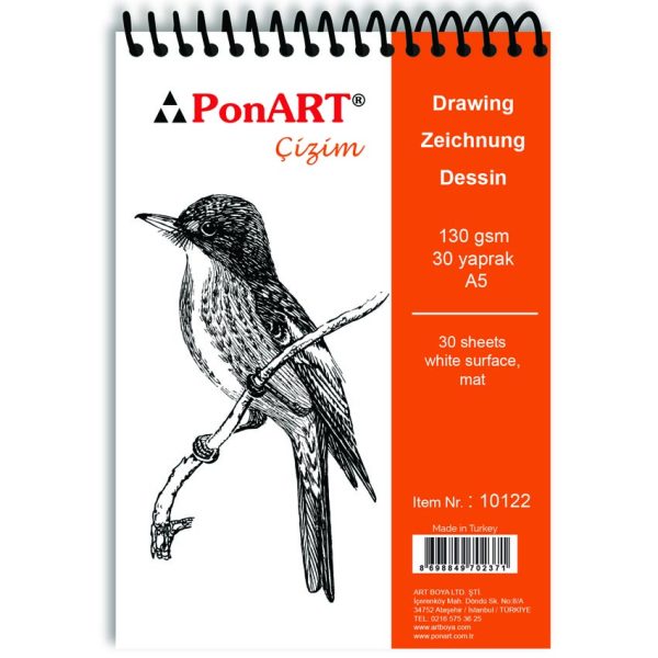 PonART DrawingPainting Blok 130gr A5 30 yaprak