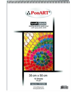 PonART Kraft blok 125 gr 35x50cm 15 Yaprak