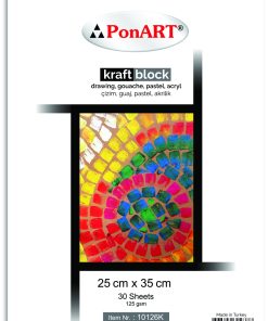 PonART Kraft blok 125 gr 25x35cm 30 Yaprak