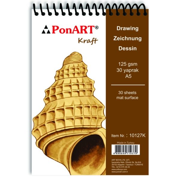 PonART Kraft blok 125 gr A5 30 Yaprak