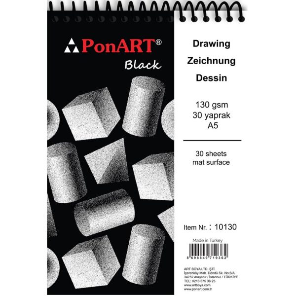 PonART Black blok 130 gr A5 30 Yaprak